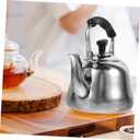 SOLUSTRE Stainless Steel Whistling Tea Kettle for Stovetop 1L Compact Boiling Kettle with Handle Easy Storage Wide Mouth Lid for Quick Cleaning Home Kitchen