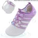 JIASUQI Athletic Hiking Beach Water Shoes Barefoot Aqua Swim Sports Walking Shoes for Women Men (White)