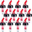 WUWEOT 12 Pack Automatic Measured Bottle Pourer, 1.5Oz Liquor Bottle Pourers, Quick Shot Spirit Pure Stoppers, Drinks Wine Cocktail Dispenser for Alcohol, Wine, Spirits, Home Bar Kitchen