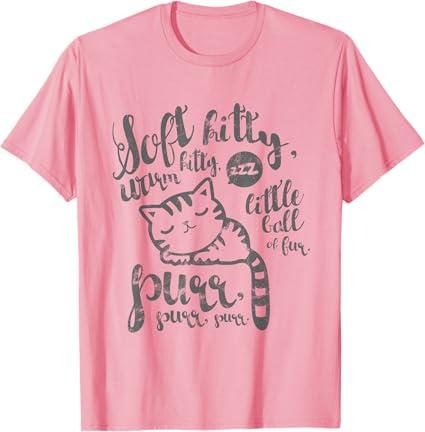 Cute Soft Kitty Warm Kitty Happy Kitty Sleepy Kitty T-Shirt Pink S
