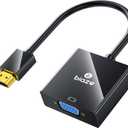 biaze HDMI to VGA Adapter with 3.5mm Audio & USB Power  1080P Converter for Laptop, TV Box, PS4, Monitor & Projector