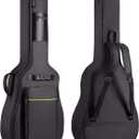 CAHAYA 41 In Acoustic Guitar Bag 0.35 In Thick Padding Water Resistent Dual Adjustable Shoulder Strap Guitar Case Gig Bag with Back Hanger Loop, Black CY0152