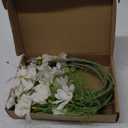 Artificial Flowers 8 Bundles 20 White Artificial Daisy Flowers UV Resistant Outdoor Fake Wildflowers with Stems Faux Greenery Shrubs Plants Arrangements for Home Garden Vase Decor