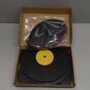 4 Pcs Vinyl Record Wall Decor Music Art Themed Wall Storage Shelf Blank Record Shaped Hanging Sign Aesthetic Music Theme Home Decoration for Room Bedroom Party Decor(Classic,Wooden)