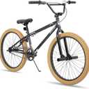 JOYSTAR Brockway Freestyle Kids BMX Bikes 20" 24" Kids Bicycles for 6-14 Years Old Boys Girls and Beginner-Level Riders 2 Pegs Multiple Colors (Brown)