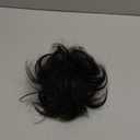 Bremorou Messy Bun Hair Piece, Fake Hair Bun Messy Scrunchies Wavy Curly Chignon Ponytail Extensions Synthetic Thick Tousled Updo Thick Updo Hairpiece For Daily Wear Real Ponytail Extension(Black)