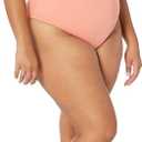 Amazon Essentials Women's High Waist High Leg Bikini Bottom (Large, Coral Pink)