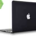 MacBook Air 13 inch Case, UESWILL Smooth Soft-Touch Matte Hard Shell Case Cover for 2008-2017 MacBook Air 13 inch (Model A1466 / A1369) + Microfibre Cleaning Cloth, Black