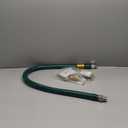 Krowne M7548K Royal Series Moveable Gas Connection Kit | Quick Disconnect Valve and Flexible Hose Connector Line for Commercial Kitchen | 68,000 BTU | 48"L x 0.75"W, Plastic Coated Stainless Steel