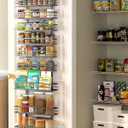 Moforoco 9-Tier Over The Door Pantry Organizer, Pantry Organization and Storage, Black Hanging Basket Wall Spice Rack Seasoning Shelves, Home & Kitchen Bedroom Bathroom House Essentials