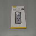 Lamicall Magnetic Case for iPhone 15 Pro Max, for Magsafe - [Diamond Textured Anti-Slip Edge] [Military Grade Shockproof Protection] Translucent Hard Slim Magnet Protective Cover (Black)