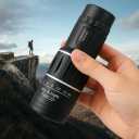 High Powered Monocular 12x52 - HD BAK4 Prism Waterproof for Men Women, Hunting Hiking Travel (Black)