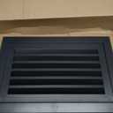 PATIKIL 10" x 16" Aluminum Gable Vent, 1Pcs Return Grille Gable Louver Air Vent with Screen Mesh Filter Removable Door for Sidewall Wall Ceiling Floor Attic Shed HVAC System, Black