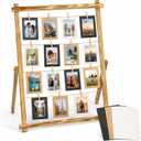 Freestanding Photo Display Board with 30 Clips