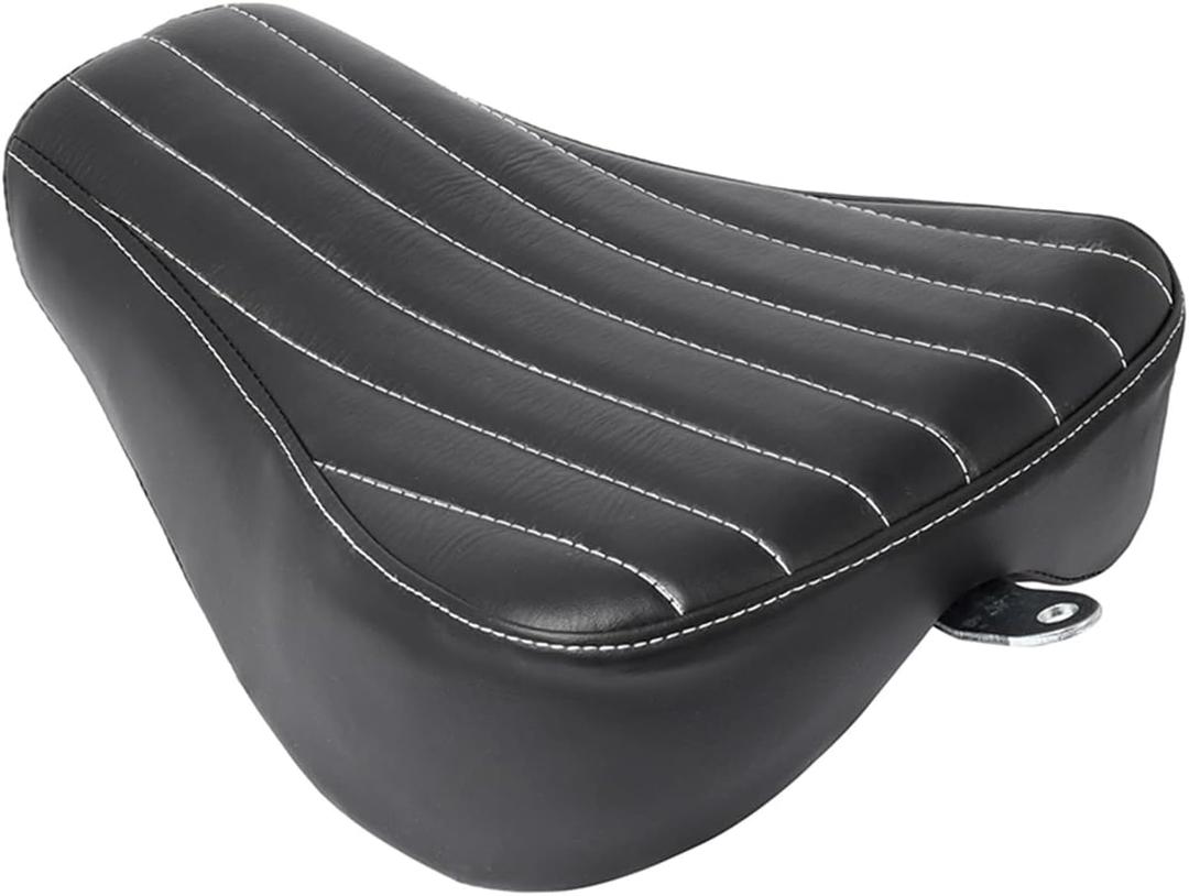 Motorcycle Driver Rider Solo Seat Cushion For Harley Sportster Forty Eight XL1200 883 72 48, Black Vertical bar