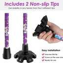 Walking Cane PANZHENG Cane for Man/Woman | Mobility & Daily Living Aids | 5-Level Height Adjustable Walking Stick | Comfortable Plastic T-Handle Portable Walking Stick Folding Cane