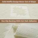 COCOER Waffle Bathroom Runner Rug, Super Absorbent Bath Mat, Machine Washable Non Slip Bath Rug with Tassels, Soft Bathroom Mat for Laundry Room Bedside Hallway, Cream White 17"x39" (Ivory)