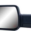 Replacement Driver Left Side Door Mirror Power and Heated Glass with Signal Light and BLIS Puddle Light Manual Folding Textured Back Cover for RAM 1500 from 2019 to 2024