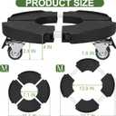 Plant Caddy Stand with 360 Wheels Adjustable 15-22 Inch Rolling Plant Stand Heavy Duty Large Plant Cart Dolly with Casters 440lbs Capacity for Large Planter, Garden Pot, Flower Pot, Black, 1 Pack