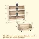 COZPAW Toy Storage Organizer, 3 Tier Montessori Shelf with Movable Bins (Wood), Medium