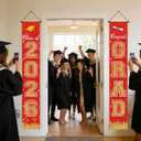 2 x Congrats Grad Banner - Red Graduation Banner Class of 2026 - Congratulations Banner for Graduation Decorations 2026 - Class of 2026 Banner for Graduation Party Decorations Supplies