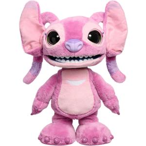 Disney Stitch Ultimate Angel Interactive 17" Plush Toy, 100+ Sounds & Reactions, Moves Like a Real-Life Angel, Toy for Fans, Girls, Boys, Kids 3 and Up by Just Play
