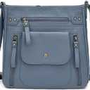 KouLi Buir Crossbody Bag For Women With Adjustable Sling Strap-Medium PU Leather Shoulder Bags Multi Pocket Purse, Measuring 11"L x 3.9"W x 10.62"H
