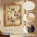 Wonderjune Linen Display Pinboard, Arch, 30'' X 20'', Baroque Gold, 34.3" x 23.6"