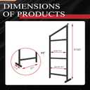 4PCS Heavy Duty Shipping Container Shelves Brackets, 57" H-3Tiers, 8PCS