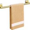 USHOWER Brushed Gold Towel Bar, 18 Inch Towel Racks for Bathroom Wall Mounted, 304 Stainless Steel Towel Holder with Square Base, Modern Home Decor (Total Length 20 Inch)