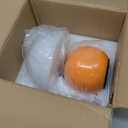 ULAROOM Mushroom Lamp Small glass Lamp, Bedside Table Lamp for Bedroom, 3-temperature LED Bulb Cute Mini Modern Lamp Dimmable, Unique Aesthetic Home Decor for Living Room, Ceramic Base Glass Lamp(Orange)