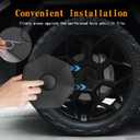 4PCS Full Coverage Wheel Center Hub Caps for Tesla Cybertruck 2024 Accessories - Black Easy to Install, Rust Resistant, Reduce Drag