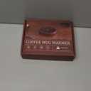 SWEETFULL Coffee Mug Warmer, 36W Electric Cup Warmer for Desk with 3-Temp Settings Advanced Temperature-Controlled Heating Coffee Gifts Accessories for Women Men Milk, Tea, Candle - Wood