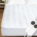 MASVIS Heated Mattress Pad King Size with Dual Control Electric Mattress Pad Cover with 9 Heating Settings & Auto Off 2/4/6/10 Hrs, Deep Pocket Bed Warmer Protector for Winter, ETL Certified, White