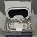 35W Ultrasonic Jewelry Cleaner, 45KHz Retainer Cleaner for Jewelry, 5 Timer & 3 Power Modes, Eyeglasses, Rings, Watch Strap, Dentures - 20oz, 304 Stainless Steel Tank, Quiet, 38dB (White)