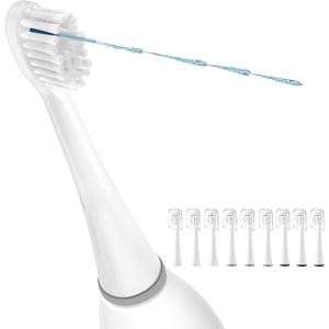 Toothbrush Heads, 9 Pack, Compatible with Sonic Fusion & Fusion 2.0, SF-01, SF-02, SF-03, SF-04 (White, Soft)