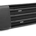 HECASA Front Bumper Cover Compatible with 2015-2017 Ford F150 W/O Block Heater & Grille Shutters Lower Grille Trim Panel License Plate Bracket Mount Replace For FO1044108, FL3Z-17E810-AA ABS Plastic