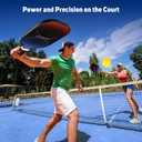 niupipo Pickleball Paddles Set of 2/4/1, USAPA Approved Graphite Carbon Fiber Pickleball Rackets, Polypropylene Honeycomb Core, Cushion 4.72In Grip, Bag/Cover, Pickle Ball Paddle Set for Men Women (Black & Blue)