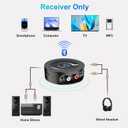 Bluetooth 5.2 Receiver for Home Stereo, RCA & 3.5mm AUX Out Put, Wireless Audio Adapter for Stereo Receiver&Amplifier, Low Latency HiFi Music Streaming