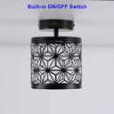 RV Ceiling Light 12V Flush Mount - Star Design Metal Shade with On/Off Switch, Durable Energy-Efficient LED Fixture for Camper, Trailer, Motorhome Interior Lighting