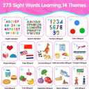 QuTZ ABC Learning Flash Cards for Toddlers 2-4 Bilingual Spanish English, Autism Toys, Speech Therapy Toys, Educational Talking 275 Sight Words Cards for Boys and Girls,