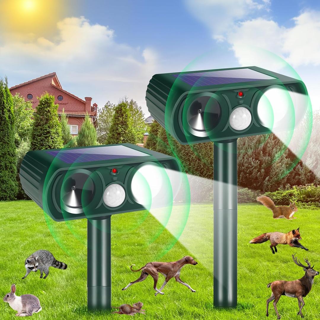 2025 Solar Ultrasonic Animal Repellent Outdoor Cat Repellent with Motion Detection & Flashing Light, Animal Deterrent Devices Control for Deer Squirrel Raccoon Skunk Rabbit Out of Garden Farm Yard 2025 Solar Ultrasonic Animal Repellent Outdoor Cat Repellent with Motion Detection & Flashing Light, Animal Deterrent Devices Control for Deer Squirrel Raccoon Skunk Rabbit Out of Garden Farm Yard