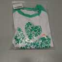 Women's St. Patrick's Day Shirt Irish Crop Top Lucky Shirt Shamrock Graphic Long Sleeve Crop Tops (White, S)