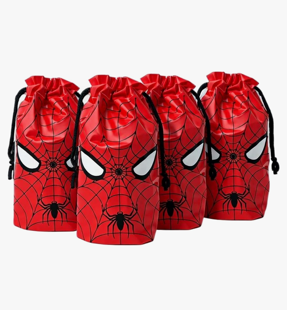 30 Pcs 7 x 10Inch Spider Themed Gift Bags Spider Themed Treat Goodie Bags for Birthday Party Supplies Video Game Party Candy Bag