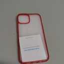 JETech Case for iPhone 14 6.1-Inch, Non-Yellowing Shockproof Phone Bumper Cover, Anti-Scratch Clear Back (Red)