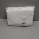 NICETOWN White Faux Linen 48 inch Curtains for Cafe, Rod Pocket & Back Tab Linen Weave Window Treatments Privacy with Light Filtering Semi Sheer Curtains for Kitchen, W42 x L48, 2 Panels