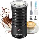Electric Milk Frother, Paris Rhne 4-in-1 Milk Steamer and Frother, Hot & Cold Foam Milk Warmer with Temperature Control, Auto Shut-Off Frothers for Coffee, Latte, Macchiato, Cappuccino (Black)