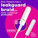 Tampax Radiant Tampons for Women, with LeakGuard Braid, Super Absorbency, Unscented, 84 Count (3 Packs of 28)