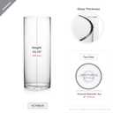 WGV Cylinder Vase, Width 6", Height 16", Clear Glass Container Terrarium Candle Holder for Wedding Centerpiece, Party Event, Home Office Decor, 1 Piece