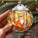 Touber Fox Christmas Ornaments for Tree - Holiday Decor